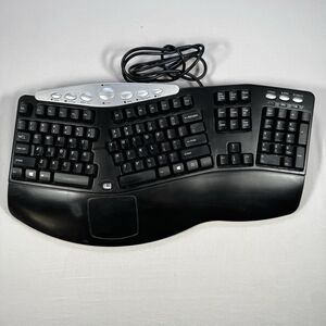 Adesso PCK-208B Ergonomic Wired USB Keyboard - Tested